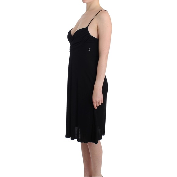 JOHN GALLIANO Black Jersey Spaghetti Strap Dress - Picture 4 of 7